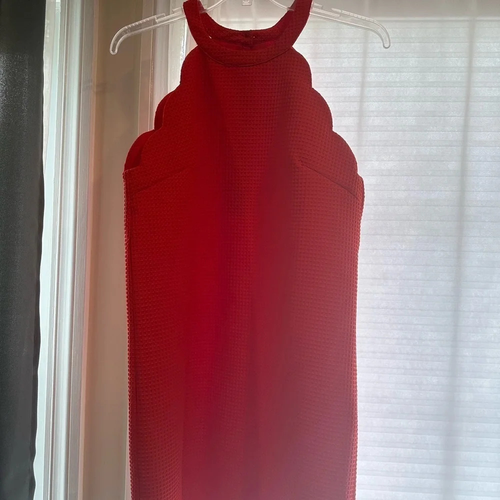 Orange Scalloped Dress